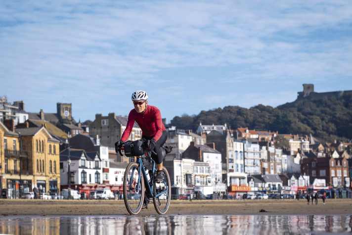 Depending on the state of the tide, you can drive on sand for a while on Scarborough Beach