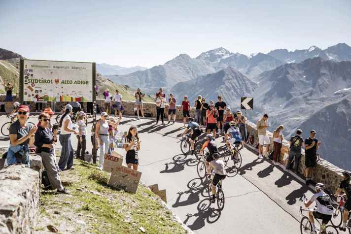 The Stelvio Pass characterises and literally towers above the three-country giro