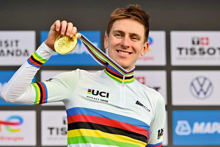 Collector: Tadej Pogačar added a second consecutive world title to his already astonishing collection of victories in Rwanda.