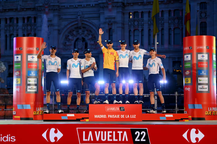 Alejandro Valverde stood on the podium of the Vuelta for the last time in Madrid