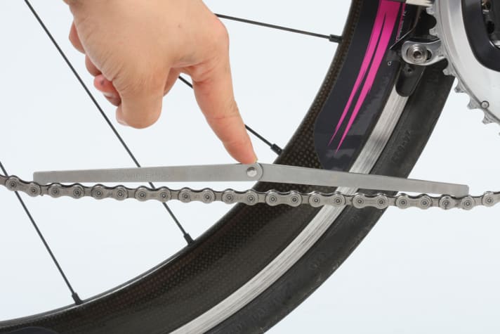 Nettoyage de chaîne de vélo de course-1-Jauge de chaîne