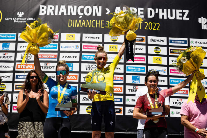 Le podium chez les dames