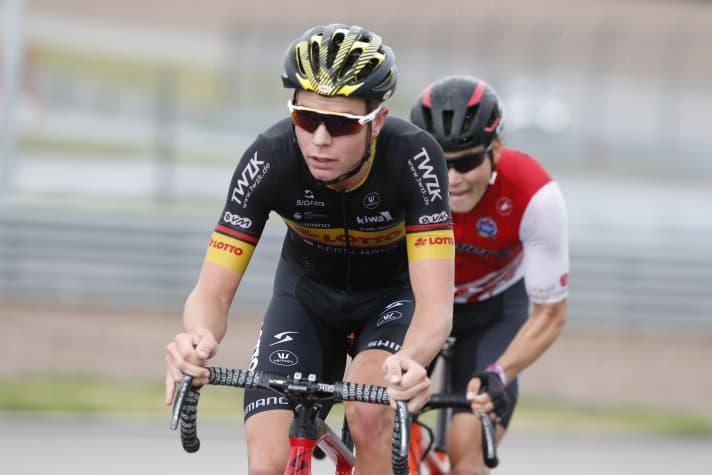 Kim Heiduk a fait le saut chez les professionnels via l'équipe continentale allemande Lotto Kern-Haus.