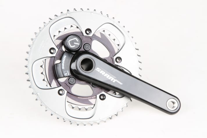   SRAM/Quarq  das Top-Modell passt nahtlos zur Red-Gruppe  (1.425 Euro, Kurbel ohne Blätter), einfache Ausführungen sind ab 799 Euro erhältlich