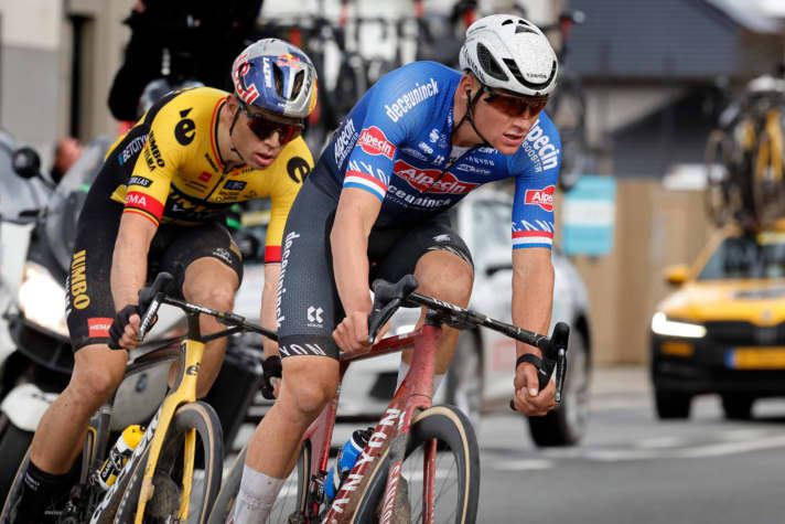 Mathieu van der Poel et Wout van Aert au Prix E3 2023