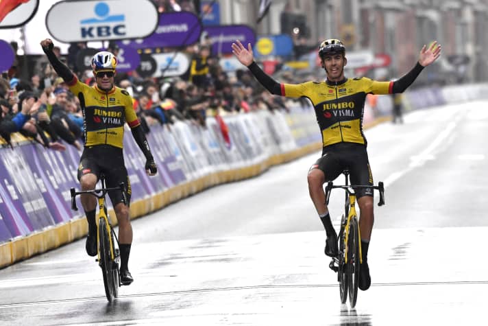 Christophe Laporte (à droite) a remporté Gand-Wevelgem 2023