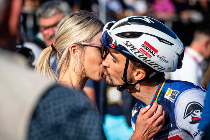 Marion Rousse and Julian Alaphilippe