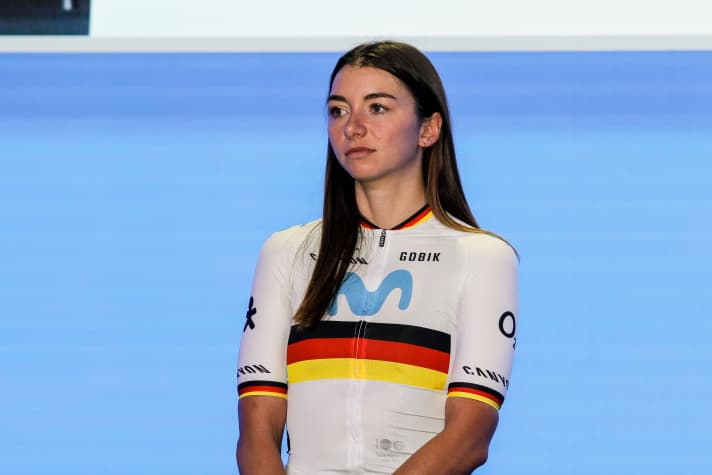 Liane Lippert in her German champion jersey