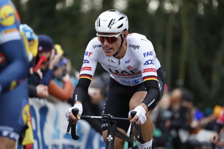 Nils Politt a terminé deuxième à l'Omloop het Nieuwsblad