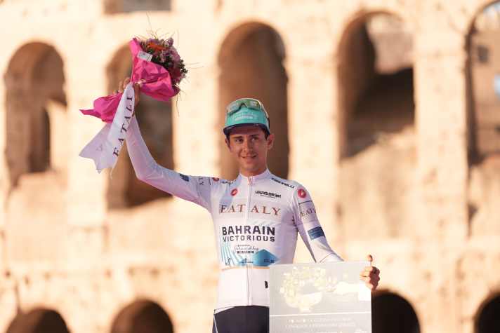 Antonio Tiberi a remporté le classement des jeunes et est le nouvel espoir du cyclisme italien.