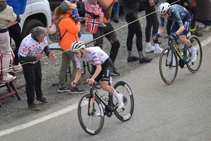 Am Col du Galibier auf der vierten Etappe prüfte Pogacar erstmals Jonas Vingegaards Verfassung