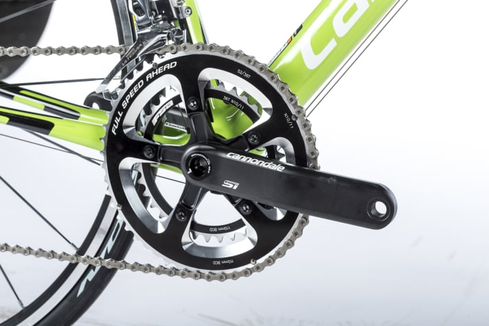   Die edel gemachte SI-Kurbel ist eine Eigenentwicklung von Cannondale.