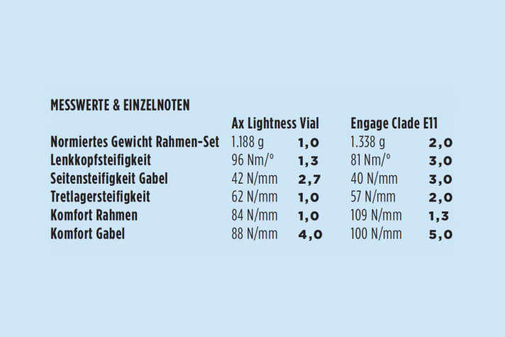 ax-Lightness Vial und Engage Clade E11 Messwerte