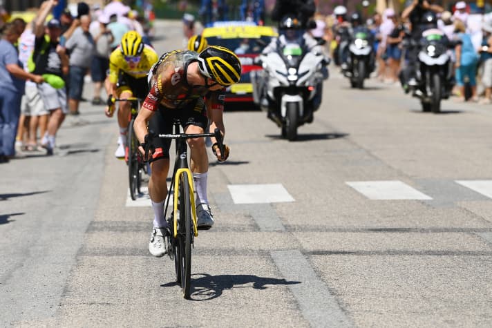 Die Attacken von Team Jumbo-Visma auf der 11. Etappe setzten Tadej Pogacar zu