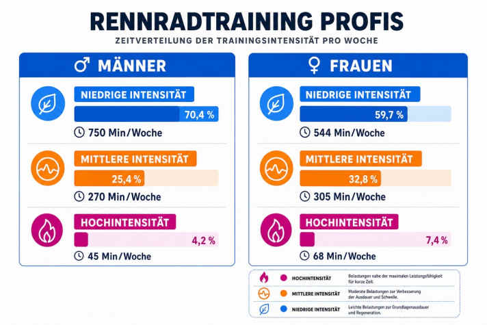 Répartition des entraînements du WorldTour