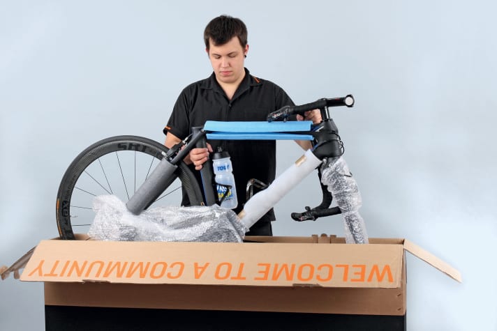 Rennrad-verpacken