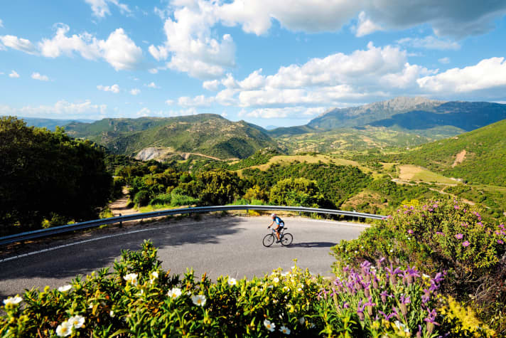   Peu de circulation, beau temps, terrain varié : l'arrière-pays de la Sardaigne