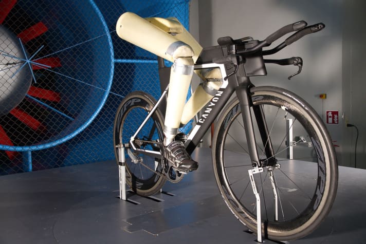   The Speedmax CF SLX in the wind tunnel