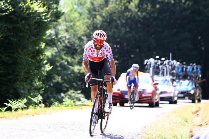 Simon Geschke en maillot de grimpeur du Tour de France