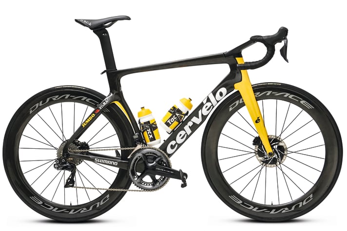 Gilt auch bereits in der aktuellen Version als eines der schnellsten Aero-Rennräder im Profi-Peloton: das Cervélo S5 von Jumbo-Visma.