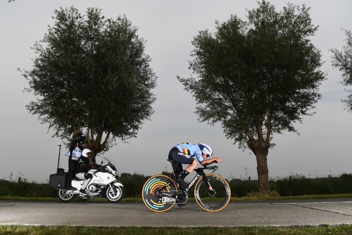 Remco Evenepoel a remporté le bronze en contre-la-montre individuel aux championnats du monde de Belgique en 2021.