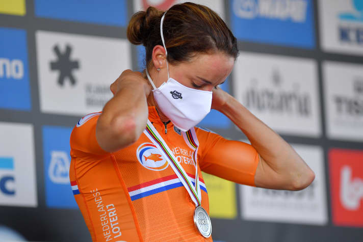 Marianne Vos a terminé deuxième de la course sur route des championnats du monde en 2021