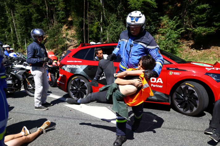 Die 10. Etappe der Tour de France 2022 wurde wegen eines Protests unterbrochen