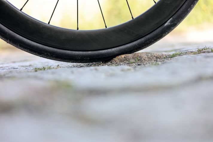 An extra four millimetres of suspension travel makes a world of difference on a road bike; the risk of bottoming out is significantly reduced