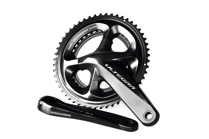 La nouvelle manivelle montre ce que Shimano peut faire avec l'aluminium : la forme est très complexe, la finition est au top.