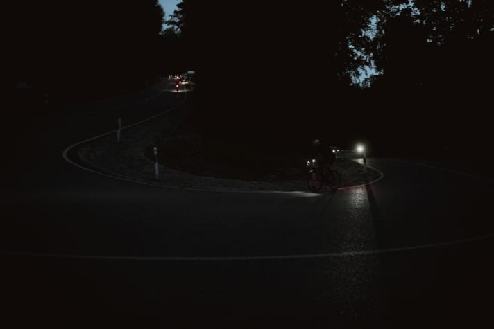 The serpentine ascent to the Liberation Hall keeps your heart rate up even at night.