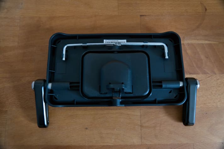 The required Allen keys are clicked into place on the underside for quick access.