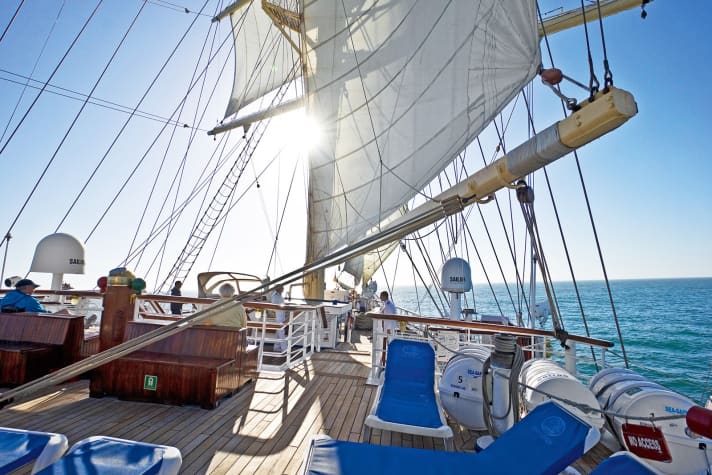   Leichte Brise Nur selten bläst der Wind weder zu stark noch zu schwach – dann darf die Star Flyer segeln