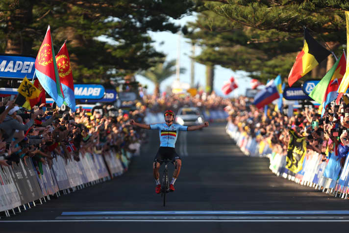 Remco Evenepoel gewann die Weltmeisterschaft 2022 in Wollongong