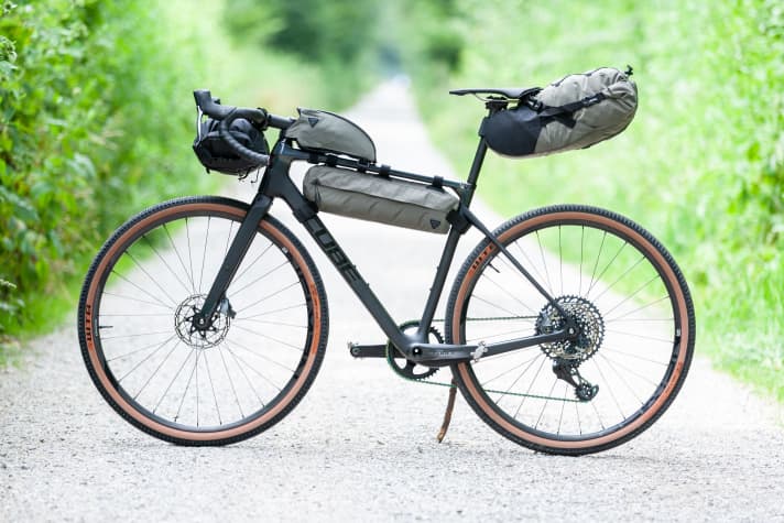 Topeak Bikepacking-Taschen an Gravelbike