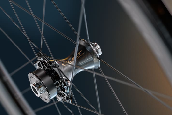 An elaborately laminated carbon hub shell teases out the last few grams