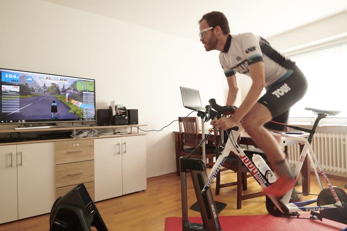 Testing smart trainers means sweating profusely: We not only tested the roller trainers for accuracy and noise, but also how good the riding experience is with software such as Zwift.