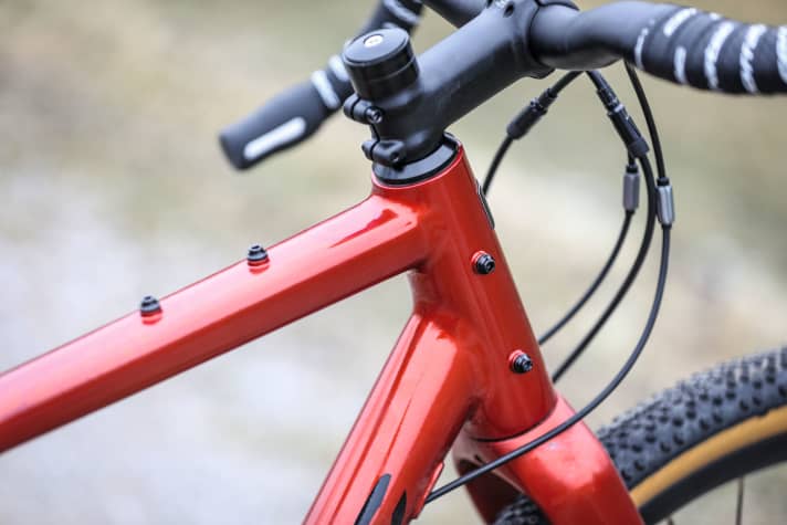 Attachment points for bottles, pannier racks and mudguards are everywhere on the test bikes.
The Corratec Allroad Travel 1 even has eyelets on the head tube