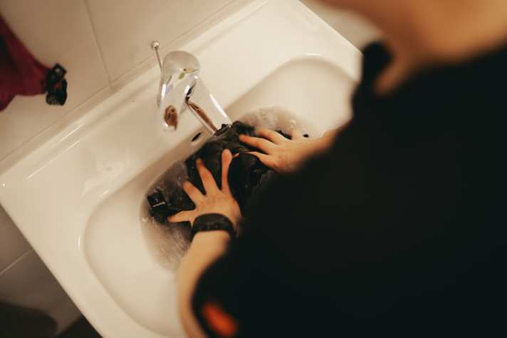 It's amazing how much dirt collects in a pair of cycling shorts in just one day