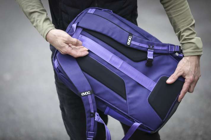 The rucksack sits comfortably on the back. However, the back section could be more profiled.