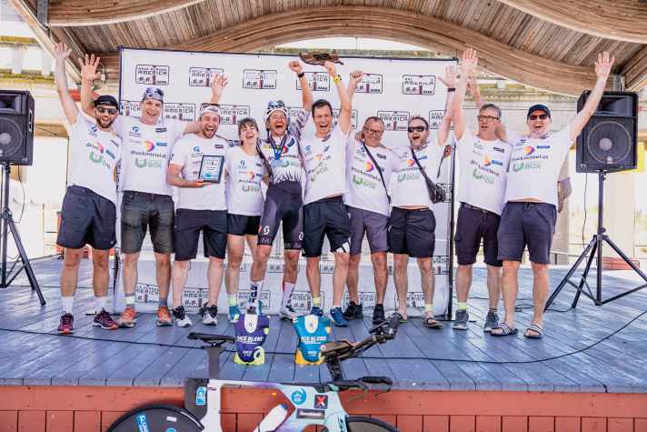 Philipp Kaider auf dem RAAM-Podium