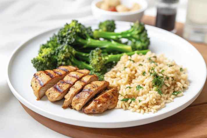 Hühnchen mit Reis füllt die Speicher nachher wieder schnell