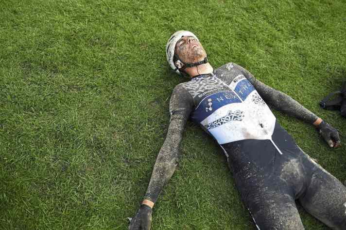 Fertig: Kaputt vom Lieblingsrennen: Bei Paris-Roubaix 2021 belegte Walscheid Rang zwölf, 2023 wurde er Achter