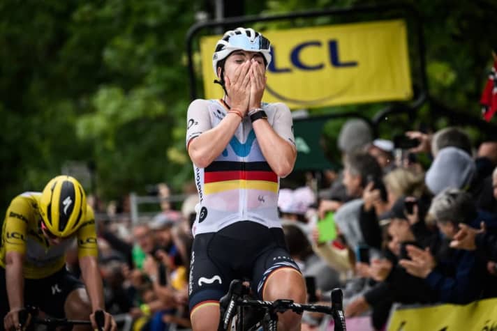 Liane Lippert feierte 2023 ihren größten Erfolg, als sie die 2. Etappe der Tour de France gewann