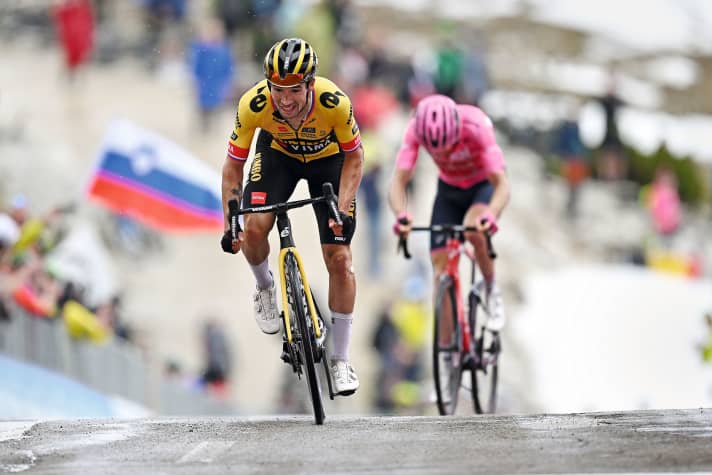 Giro d'Italia : Roglič a distancé Geraint Thomas en rose dans l'arrivée au sommet des Trois Cimets