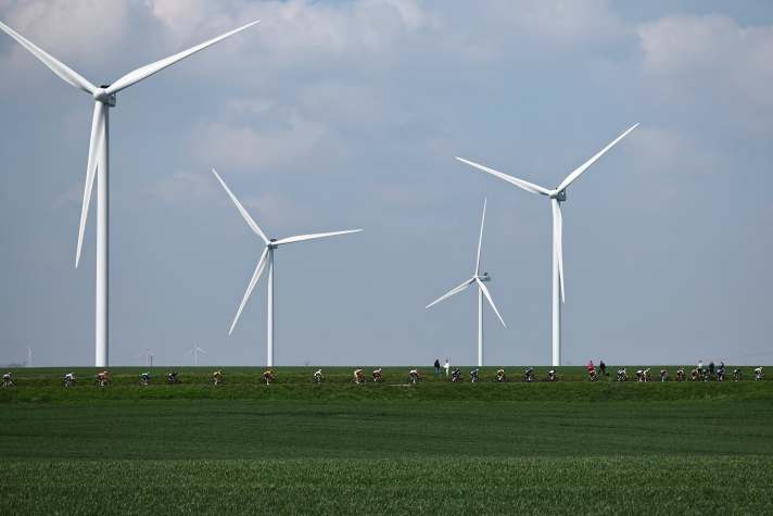 Windy: The landscape around Paris-Roubaix is ideal for generating wind energy, and cyclists can generate power there.