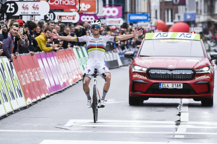 Der größte Coup von Remco Evenepoel im Jahr 2023 war der Gewinn von Lüttich-Bastogne-Lüttich