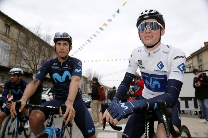 Ivan Garcia Cortina (à gauche) et Matteo Jorgenson (à droite)