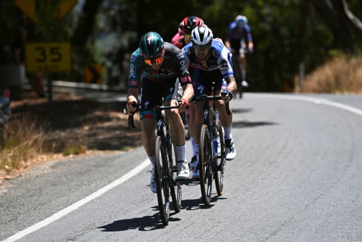 Schachmann at the Tour Down Under, in January 2023