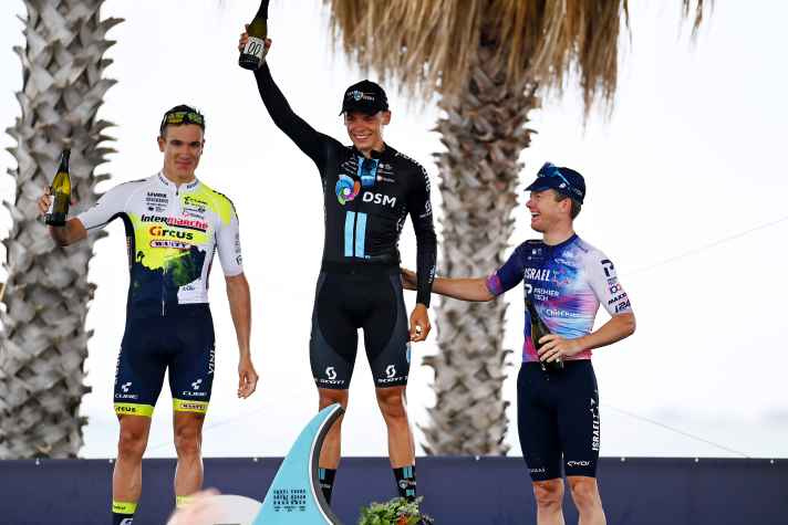 Under palm trees: Marius Mayrhofer celebrated his only professional victory to date in Australia in 2023