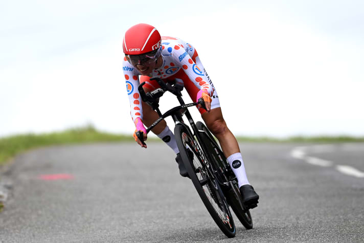 Poland's Katarzyna Niewiadoma won the mountain jersey at the 2023 Tour de France
